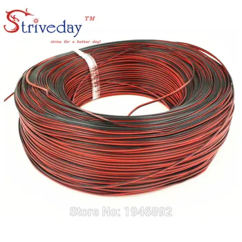 10 Metrov/veľa-Pocínované medené 22AWG, 2 kolík Červený Čierny kábel, PVC insulated wire Elektrický kábel, LED, kábel 17/0.16 TS*2