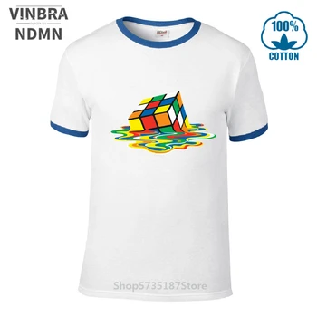 Móda Topenia Cube T shirt mužov Sheldon Cooper Tričko Big Bang Theory Tee tričko TV seriál Rozpustené Magic Cube pánske T-shirts