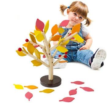 Drevené hračky pre deti drevo stavebné poleno detí raného vzdelávania vzdelávanie tabuľka strom hra