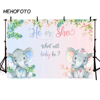 MEHOFOTO Slon Baby Sprcha Foto Pozadie Chlapec alebo Dievča, Pohlavie Odhaliť Strana Zvieratá, Dekorácie Fotografie Pozadia