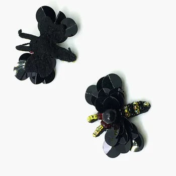 10pcs Sequin Korálkové Bee Patch Farby, Nášivka Žehlička Na Škvrny Na Oblečení, Vyšívané Parches Bordados Ropa Accessorie AC0647SB