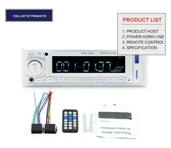 Autorádio SWM-8600 Auto Plug-in Karty Bluetooth MP3 Digitálny Zosilňovač, Mp3 Prehrávač, USB Radio, Auto-montáž MP3 Elektronického Príslušenstva