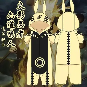 Anime Naruto Rikudousennin Modo Onesies Halloween Cosplay Kostýmy Pre Dospelých Muži Ženy Kombinézach Flanelové Domov Sleepwear