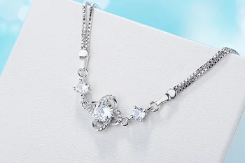 TJP Populárne Ďatelina Ženy Náramky Šperky Crystal Clear CZ Kamene Najvyššej Kvality 925 Sterling Silver Ženy Strany Zásnubný Dar