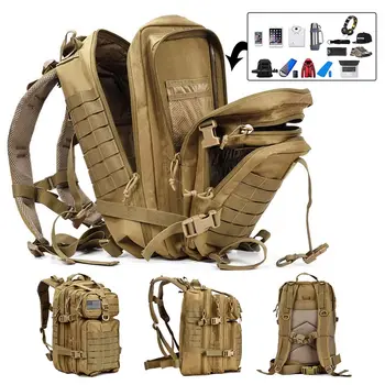 50L 3D Batoh Tašky Pre Mužov Kapacita Mužov Armády Vojenské Taktické Veľký Batoh Nepremokavé Vonkajšie Šport, Turistiku, Camping Lov