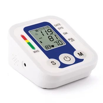 Prenosné BP Putá Stroj Automatické Digitálne Rameno Krvný Tlak Monitor elf LCD Hovorí srdcovej frekvencie test meter sphygmomanometer