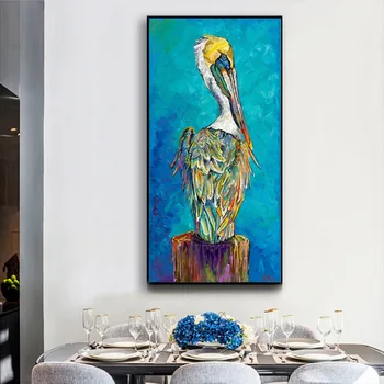 NEZIŠTNE Moderného Umenia Vtákov Maľovanie Tlačené na Plátno Umenie Plagátu obrazov na Stenu Pre Obývacia Izba Abstraktné Zvierat Wall Art Decor