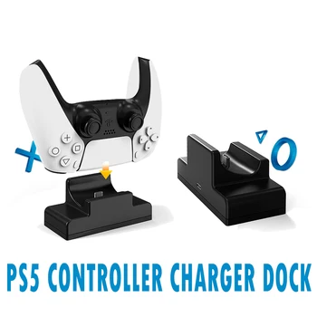 Rukoväť Radič USB Nabíjačka Dual Nabíjací Dok Stojan Stanice Základňu Držiaka na PS5 Herné Konzoly Gamepad Príslušenstvo