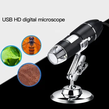 Nastaviteľné 1600X /1000X/500X 8 LED Digitálny Mikroskop Typ-C/Micro USB zväčšovacie sklo Elektronické Stereo USB Endoskop pre mobily PC