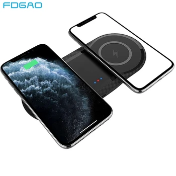 FDGAO 30W 2 v 1 Bezdrôtovú Nabíjačku Pad 15W Dual Qi Rýchlo nabíjacia Stanica pre iPhone 12 11 XS XR X 8 Airpods Pro Samsung S10 S20