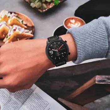 Originálne Kožené Watchband Zápästie AMAZFIT GTR 42MM/47MM Smart Hodinky