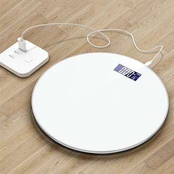 Telo Inteligentné Elektronické Váhy Kúpeľňa Tela, Rozsahu Ľudských Váhy Podlahy LCD Digitálne Zobrazovanie Teploty Nabíjania cez USB
