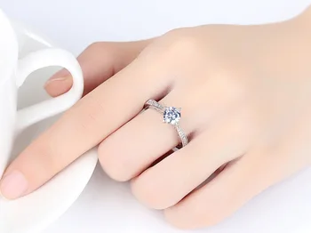 2021 Promise Ring 925 sterling silver AAAAA Cz kameň Zapojenie Svadobné kapela prstene pre ženy, mužov Strany Šperky