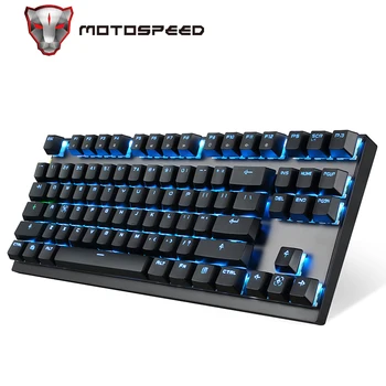 Motospeed GK82 Typ-C 2.4 G Bezdrôtový Mechanical Gaming Keyboard 87Key Červený Spínač Nabíjateľná LED Podsvietenie pre PC, Notebook