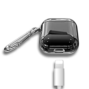 Mäkké Plastové púzdra Pre iPhone Airpods 1/2 Ochranné Bluetooth Bezdrôtové Slúchadlá Kryt Pre iPhone Vzduchu Struky Slúchadlá Prípade