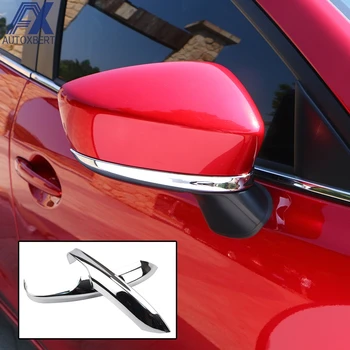 Auto Styling Chrome Zozadu Bočné Dvere Zrkadlo Pokrytie Výbava Obloha Prekrytie Pásov Chránič Pre Mazda 3 Axela BM 2016
