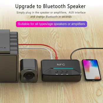 Nové technológie NFC, Bluetooth 5.0 Prijímač USB Hrať 3.5 mm AUX RCA Jack, A2DP, Hifi Stereo Bezdrôtové Audio Music Adaptér Auto Na Auto Reproduktor