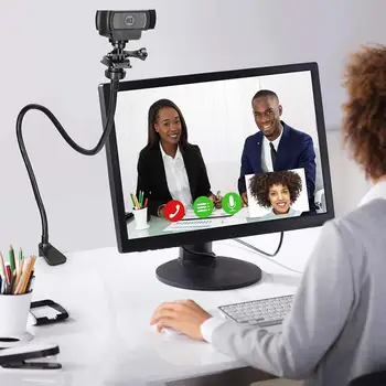 Webcam Stojan Enhanced Odolný Stôl Čeľuste Fotoaparát Upevnite Držiak S Flexibilné Gooseneck pre Logitech Webcam Fotografia Príslušenstvo