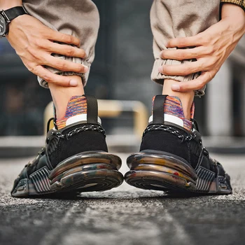 Nové pánske štyri sezóny mládeže módny trend topánky pohodlné členkové topánky hot predaj športovej obuvi vonkajšie non-slip športová obuv