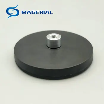 2 ks Magnetický Disk s Gumou Potiahnuté Priemer 43 mm LED Svetlo Holding Pozornosti Držiteľ NdFeB Magnetmi Silný Magnet Neodýmu