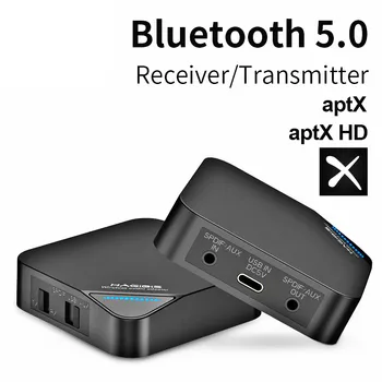 Horúce CSR8675 Bluetooth 5.0 2 v 1 Vysielač, Prijímač Optický Adaptér Bluetooth aptX HD audio 3,5 mm pre TV/Slúchadlá/Auto/PC