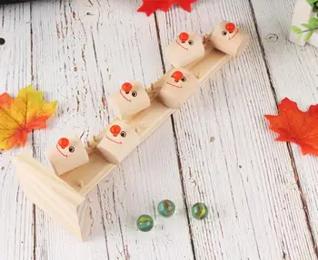 Kreatívne drevené hračky Klaun guličky tabuľka detské zábavné hry Klaun guličky loptu interaktívne hry, detské náučné hračky