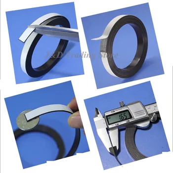 10M Samolepiace Magnetický Prúžok Gumy Flexibilné Magnet DIY Pásky Šírka Pásky 15 mm Hrúbka 1,5 mm