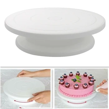10 Palcový Tortu Gramofónu Rotujúce protišmykových Kolo Tortu Stojan Cake Zdobenie Nástroje Tortu Otočný Stôl Kuchyňa DIY Pan Pečenie Nástroje