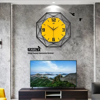 Nordic módne nástenné hodiny obývacia izba kreatívne hodiny domov kovové ozdobné quartz hodiny jednoduchý dizajn, štýl visí hodiny