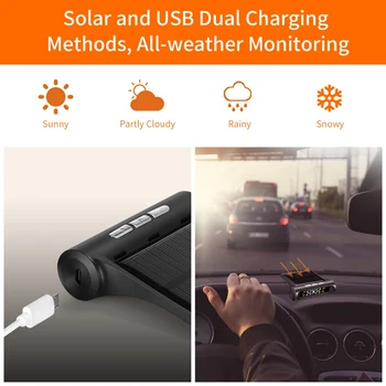 Najnovšie Solárne Napájanie USB TPMS Auto Sledovanie Tlaku v Pneumatikách Systém LCD 4 Zabudované Senzory pre VW Toyota SUV Teplota Varovanie