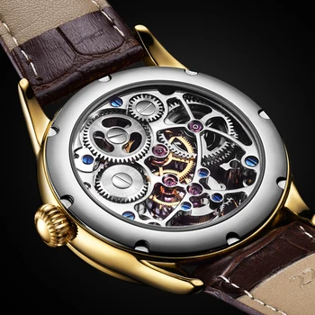 Hodinky Tourbillon GUANQIN Originálne hodinky Kostra mechanické Sapphire Pánske Hodinky Top Značky Luxusné hodiny mužov Relogio Masculino