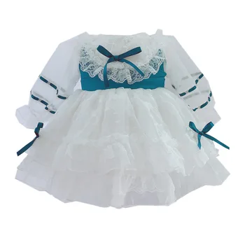 2020 Dievčatká Španielsky Šaty Dieťa Narodeniny Lotia Biele Šaty Dieťa Krst Guľové Šaty Moje Dcéry Boutique Oblečenie