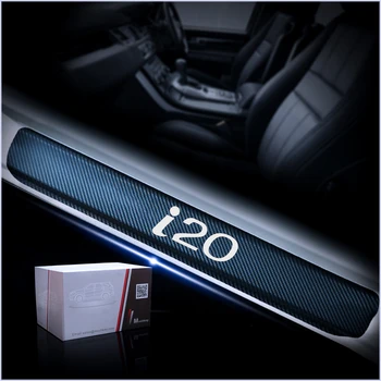 Pre Hyundai I20 Auto Dvere, Parapetné Chránič Šúchať Doska Nálepky Prahová doska 4D Uhlíkových Vlákien Vinylové Nálepky, Auto Príslušenstvo