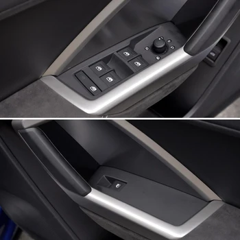 Pre Audi Q3 2019 2020 ABS Matné Striebro LHD Auto Príslušenstvo okenného Skla Výťah Spínača Panel Kryt Trim