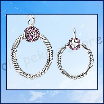 2021 Valentína Nové 925 Sterling Silve Ružové Malé Pripraviť O Prívesok Charm Fit Pôvodné Pandora Pôvab Šperkov Náhrdelník