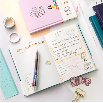 Kawaii A5 Denník Notebook Plánovač 2019 Sketchbook pre Školy Cestovateľov pevná Väzba Notebook Najlepší Darček na Vianoce, Narodeniny