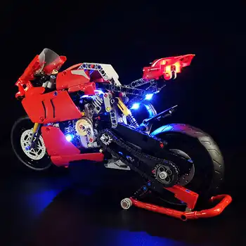 USB LED Svetlo, Až Držiak pre 42107 pre Ducati Panigale V4 R Motocykel Hračky Tehál (Model Nie je Súčasťou), LED Osvetlenie Set Len
