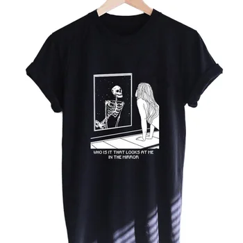 VIP HJN Japonský Štýl Kvetinový Tlač Gotický T-Shirt dámske Grunge Estetické Pastel Goth T-shirts Edgy Módne Topy