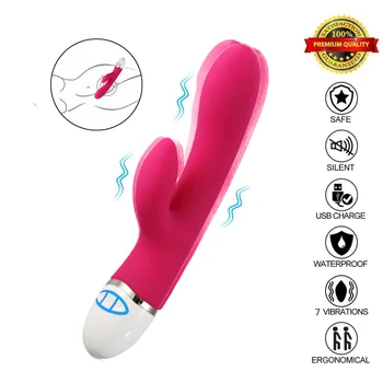 7 Rýchlosť G-Spot Vibrátor Pre Ženy USB Nabíjateľné Nepremokavé Stimulátor Klitorisu Silikónové Žena Čarovná Palička Masér