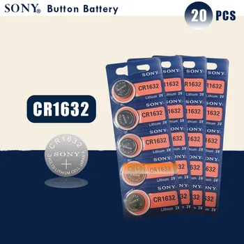 20pcs Sony Originálne CR1632 gombíkovú Batériu Pre Sledovať Auto Diaľkové Tlačidlo cr 1632 ECR1632 GPCR1632 3v Lítiové Batérie