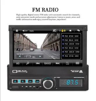 1din autorádio s GPS Navi MP5 Prehrávač, FM/AUX/DVR Bluetooth Zrkadlo Odkaz Auto-zaťahovacie Rádio Auto Autoradio Video Hands-free