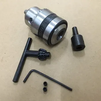 Mini Elektrickú Vŕtačku Chuck 1.5 mm-10 mm S 5 mm Ocele Hriadeľ Mount B12 Vnútorného Otvoru DIY Rotačné Nástroje pre mini sústruh