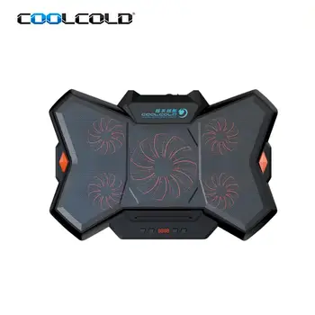 Coolcold Nový Produkt, 7 Pozorovacie Uhly Notebook Cooler Pad LED Svetlo Herný Notebook Chladič, Stojan Pre 17inch