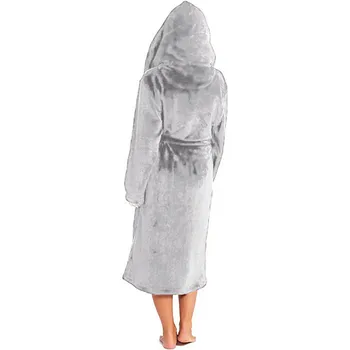 Ženy Zimné Farbou Sleepwear Lady Plyšové Predĺžil Šatkou Župan Domáce Oblečenie S Dlhým Rukávom Šaty, Oblečenie Pre Voľný Čas 2020 Пижама