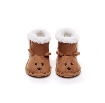 Baby, Dievčatá, Chlapcov Prvý Chodci Zimné Topánky Dieťa Batoľa Novorodenca Roztomilý Kreslený Medveď Topánky Super Udržať V Teple Snowfield Botičky Boot
