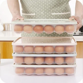 Ostrejšie Plastové Vajíčko Kontajner Prípade Chladničke Čerstvé Skladovanie Boxs Kuchynské Náradie Prenosné Wild Piknik Vajcia Organizátor Moderných Potravín
