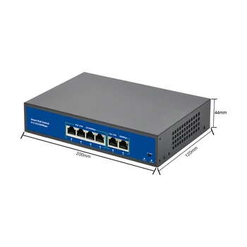48V POE Switch 100Mbps Ethernet Sieťový Prepínač 4 Porty PoE Switcher Štandardné RJ45 Injektor pre IP Kamery/Wireless AP/CCTV