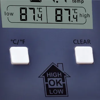 Digitálny Teplomer Vnútorný Vlhkomer Vonkajšia Teplota Vlhkosť Meter C/F LCD Displej Senzor Sondy Meteo Stanica