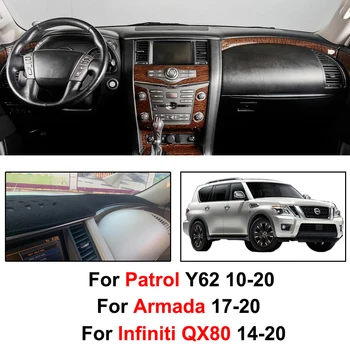 Xukey Panel Kryt Pre Nissan Patrol Y62 na roky 2010-2020 Armada 2017-2020 Infiniti QX80 na roky-2020 Dashmat Mat Pad slnečník Koberec