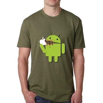 2019Hot značky topy tees zábavné Android Jesť Apple mordacity Logo design tričká krátky rukáv mužov odevy móda muži t-shirts